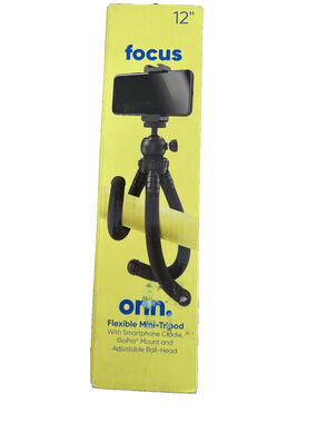 Onn. 12" Adjustable Mini Tripod Stand for Cameras/GoPros/Smartphone Devices